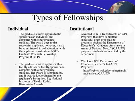 Types of Quant Fellowships