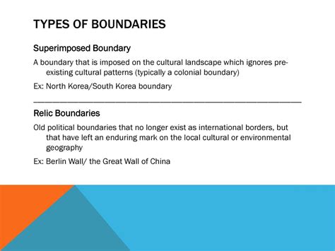 Types of Superimposed Boundaries