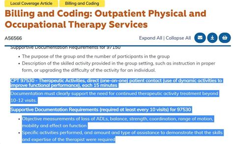 Types of Therapeutic Activities and Their CPT Codes