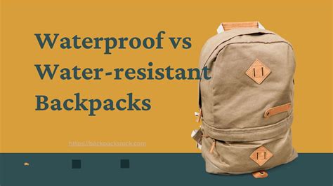 Types of Water-Resistant Backpacks