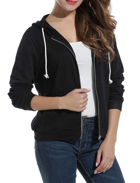 Types of Women's Zip-Up Hoodies