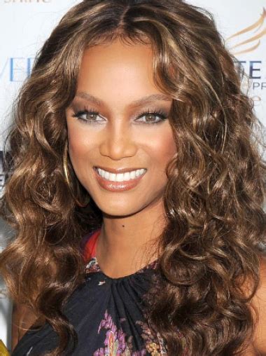 Tyra Banks All-beautiful Long Body-wave Layered Style Lace Human Hair Wig 20 Inches