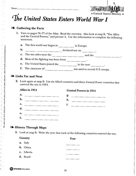 U S History Lesson 26 Handout Answers Reader