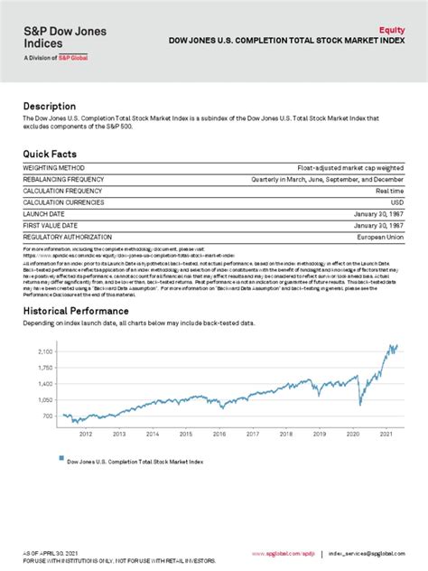 U.S. Completion Total Stock Market Index: A Comprehensive Overview