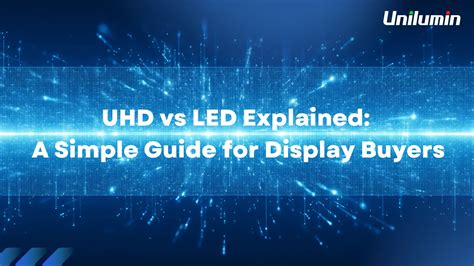 UHD vs. LED: A Comprehensive Guide to the Next Generation of Display Technology