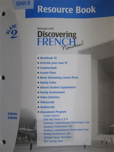 UNITE 5 DISCOVERING FRENCH BLANC WORKBOOK ANSWERS Ebook Doc