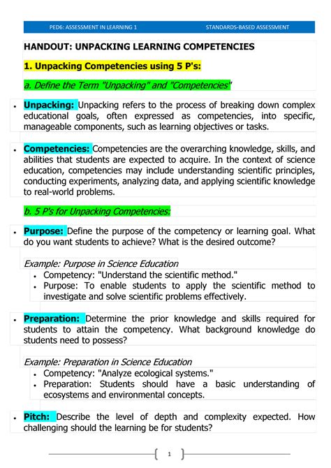 UNPACK UNIT OF COMPETENCY TEMPLATE EXAMPLE Ebook PDF