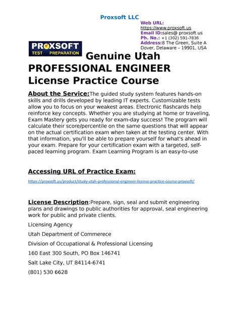 UTAH PROFESSIONAL ENGINEER LAW AND RULES EXAMINATION ANSWERS Ebook Reader