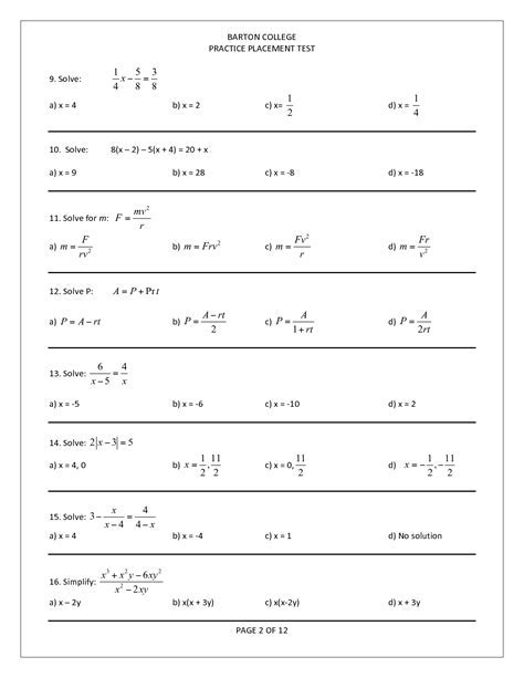 UW Madison Math B Placement Test: Ace the Math B Placement Test