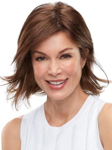 Uber-Luxurious 2025: 12" Straight Auburn Monofilament Wig Without Bangs!