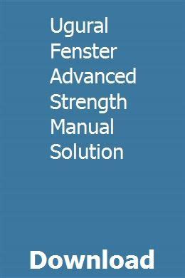 Ugural Fenster Advanced Strength Solution Epub