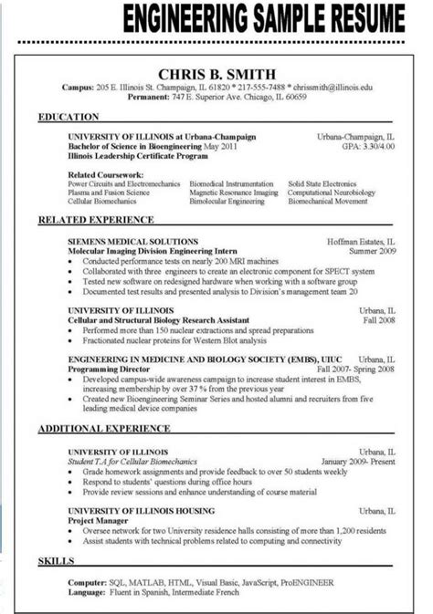 Uiuc Resume Template