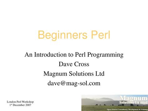 Ukuugoreilly Tutorials Magnum Solutions Perl Kindle Editon