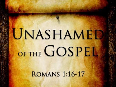 Unashamed of the Gospel PDF