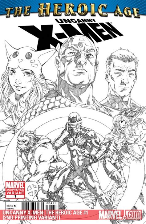 Uncanny X-Men The Heroic Age 1 2nd Printing Sketch Variant edition Doc