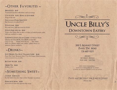 Uncle Billy's: The Soul of Paris, Tennessee
