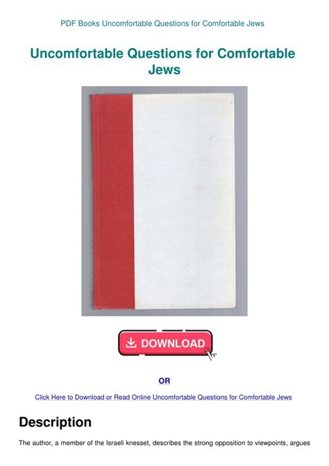 Uncomfortable Questions for Comfortable Jews Epub