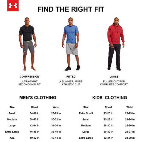 Under Armor Compression Shorts Size Chart