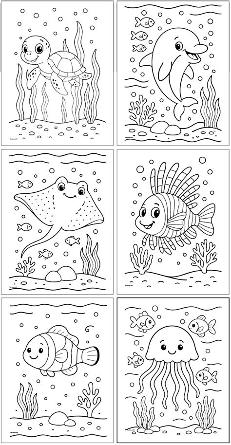 Undersea Coloring Pages Printable
