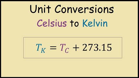 Understand the Celsius-Kelvin Conversion