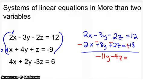 Understanding 3-Variable System of Equations