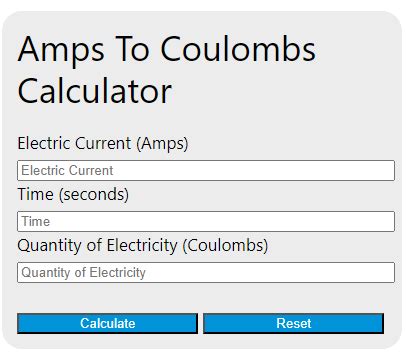 Understanding Amps and Coulombs