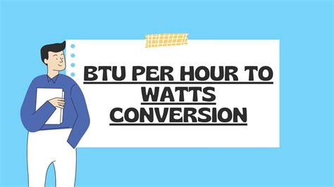 Understanding BTU/hr and Watts