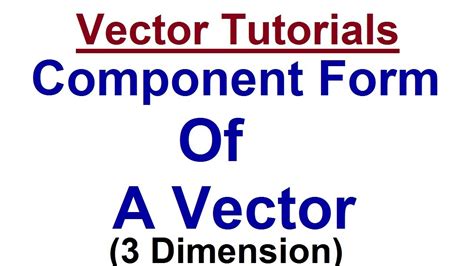 Understanding Component Form