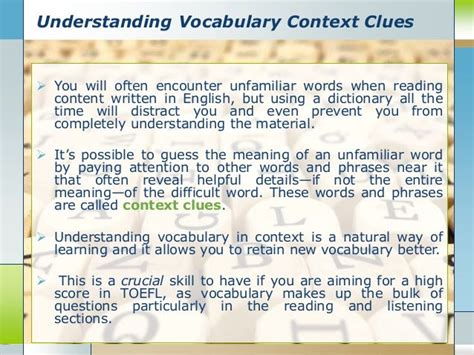 Understanding Context Clues Building Vocabulary Skillbuilder Answers Epub