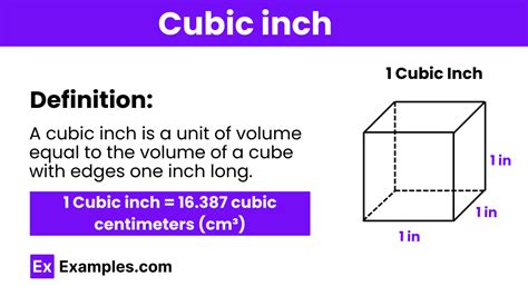 Understanding Cubic Centimeters and Cubic Inches