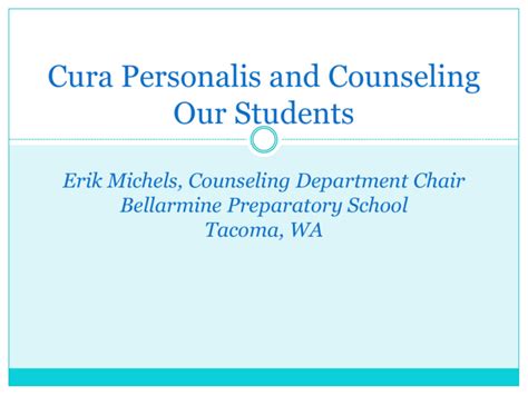 Understanding Cura Personalis