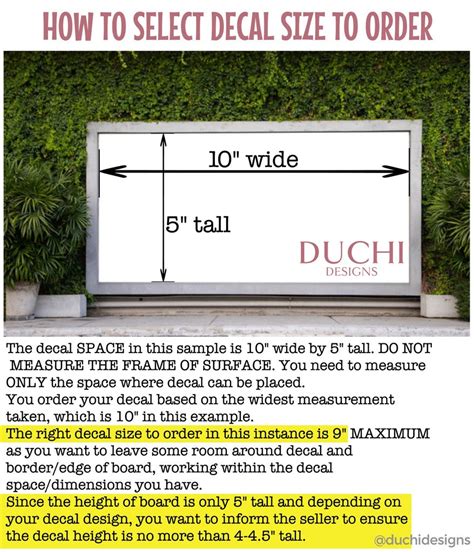 Understanding Decal Dimensions