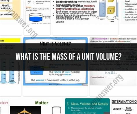 Understanding Density and Volume