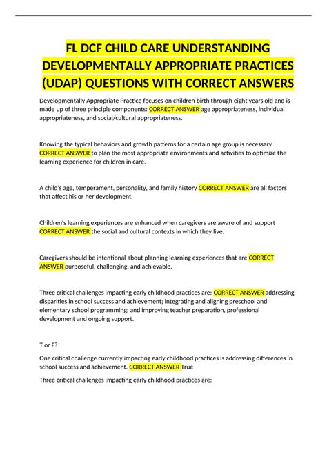 Understanding Developmentally Appropriate Practice Answer Sheets Epub