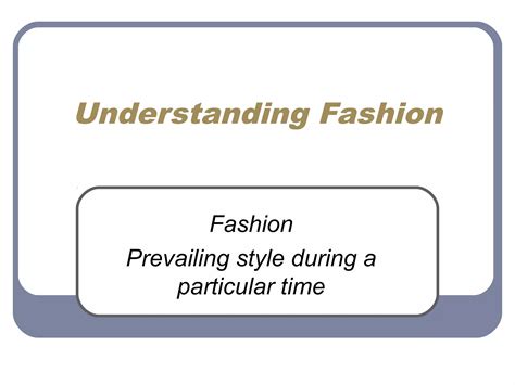 Understanding Fashion Marketing