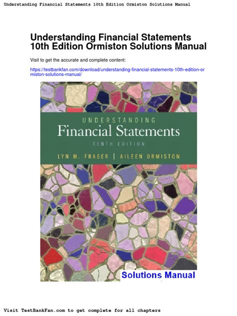 Understanding Financial Statements 10th Edition Solutions PDF