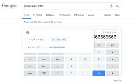 Understanding Fraction Syntax in Google Calculator