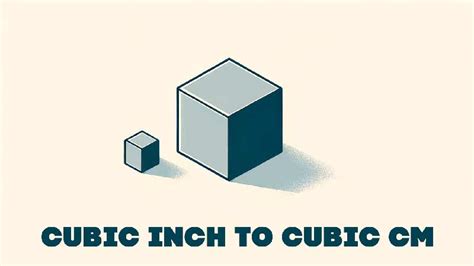 Understanding Inches and Cubic Centimeters