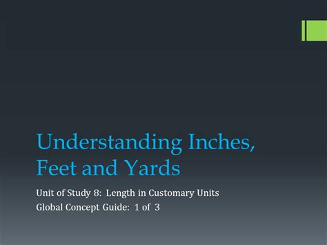 Understanding Inches and Yards