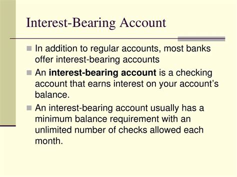 Understanding Interest Bearing Accounts