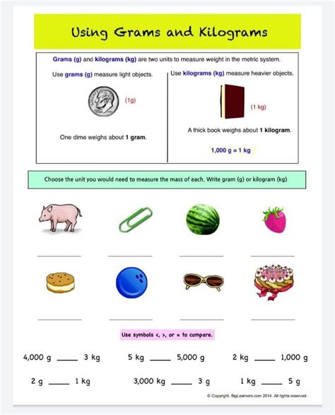 Understanding Kilograms and Grams