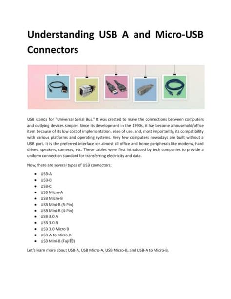 Understanding Micro-USB: A Brief Overview