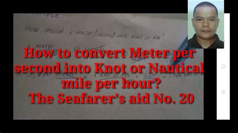 Understanding Nautical Miles and Meters Per Second