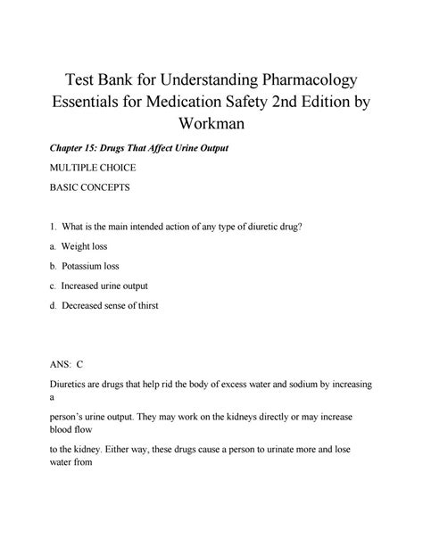 Understanding Pharmacology Study Guide Answer Key Kindle Editon