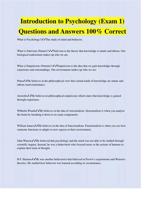 Understanding Psychology Answers Doc