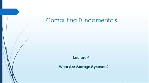 Understanding Storage Systems