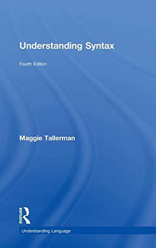 Understanding Syntax (Understanding Language) PDF