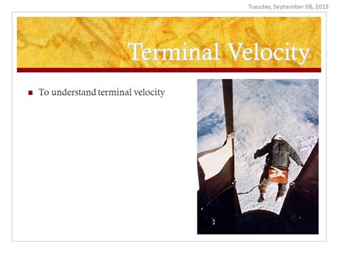 Understanding Terminal Velocity