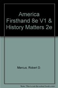 Understanding The American Promise Combined Volume and America Firsthand 8e V1 and V2 Epub