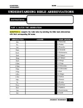 Understanding The Bible 6 Answer Key PDF